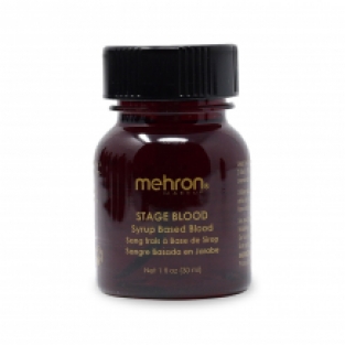 Mehron Stage Blood - Bright Arterial with Brush (30 ml)