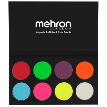 Mehron Paradise Makeup AQ - 8-Color Palette - Neon UV Glow